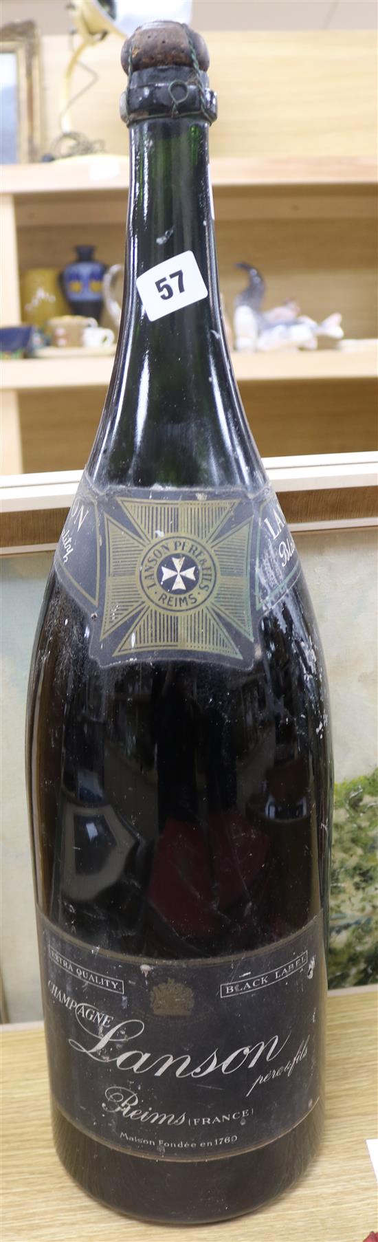 A large bottle of Lanson champagne 60cm